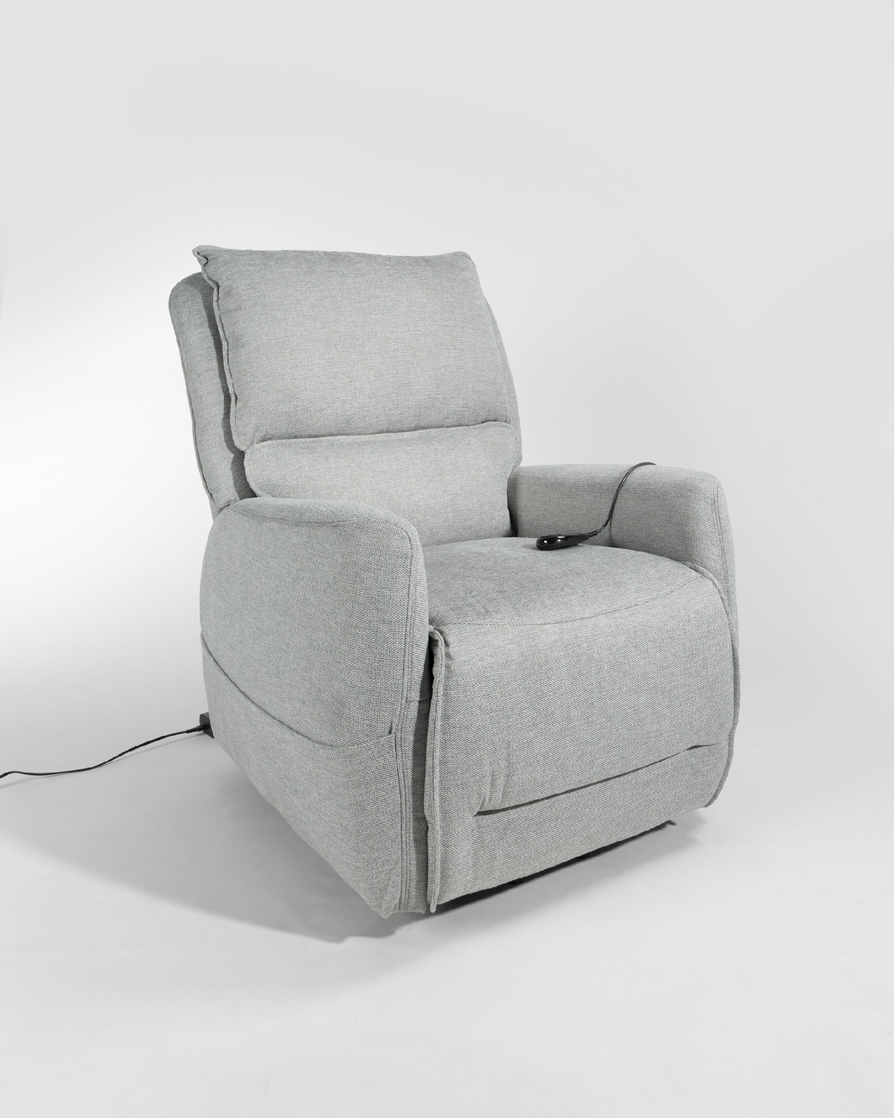 Fauteuil relax power lift à 1 moteur Teseo avec tapisserie grise