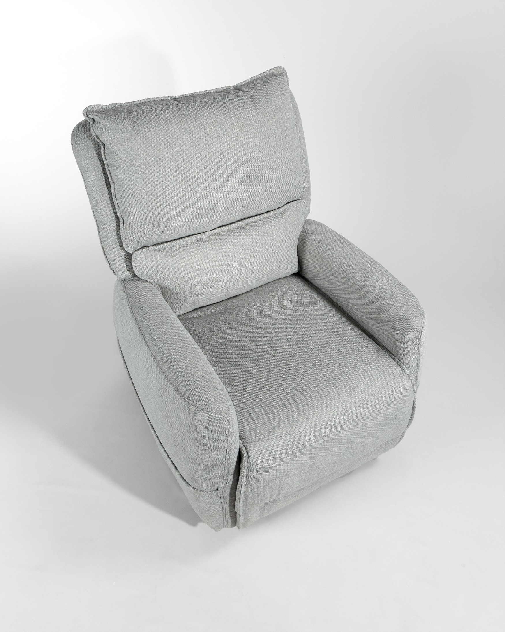 Fauteuil relax power lift à 1 moteur Teseo avec tapisserie grise