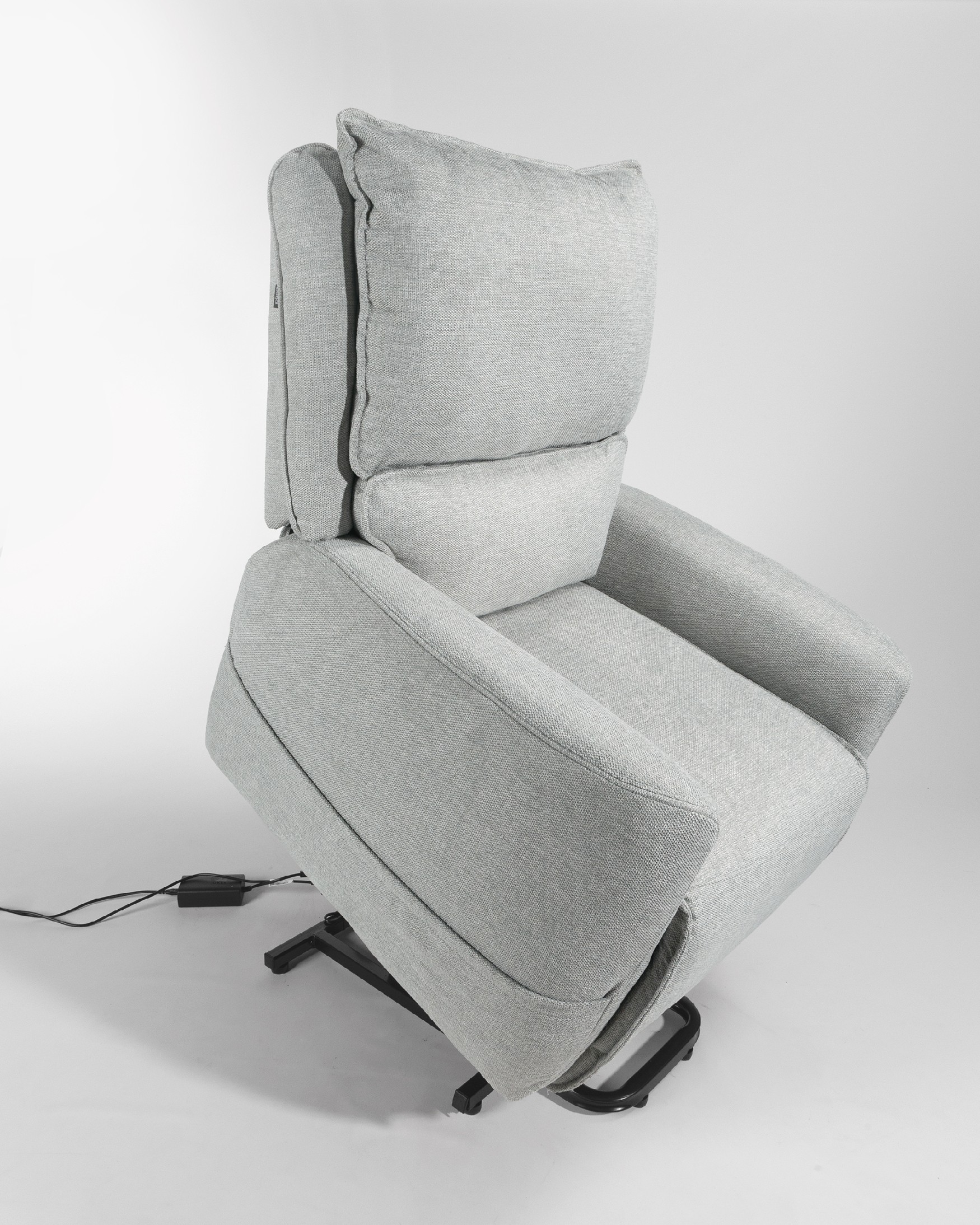 Fauteuil relax power lift à 1 moteur Teseo avec tapisserie grise
