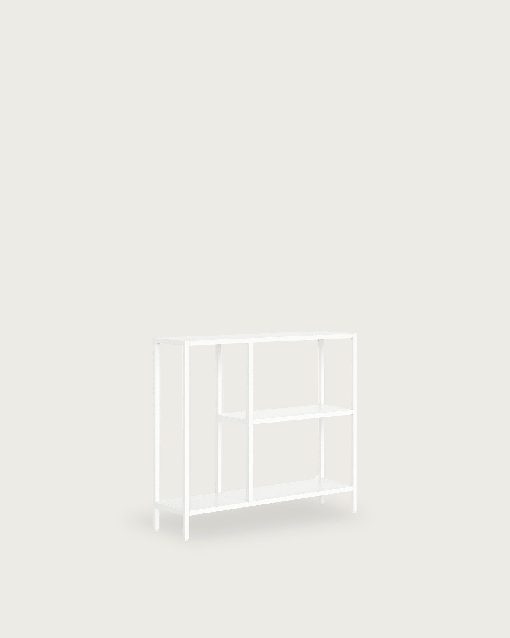 Titania metal sideboard / hallway cabinet lacquered in cream 90 x 80 x 25 cm