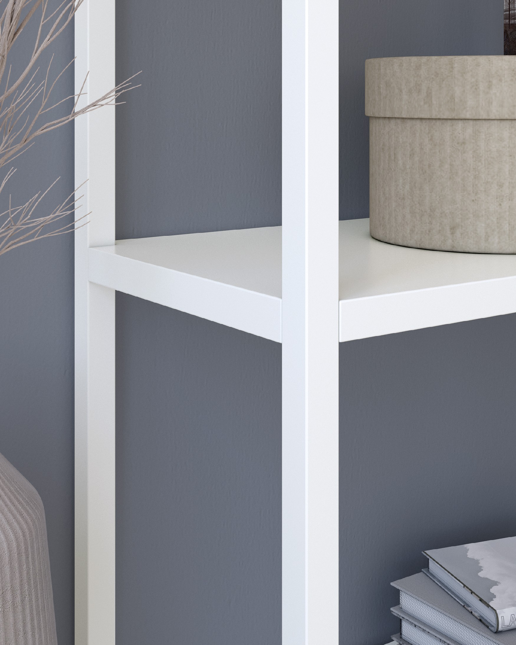 Titania metal sideboard / hallway cabinet lacquered in cream 90 x 80 x 25 cm