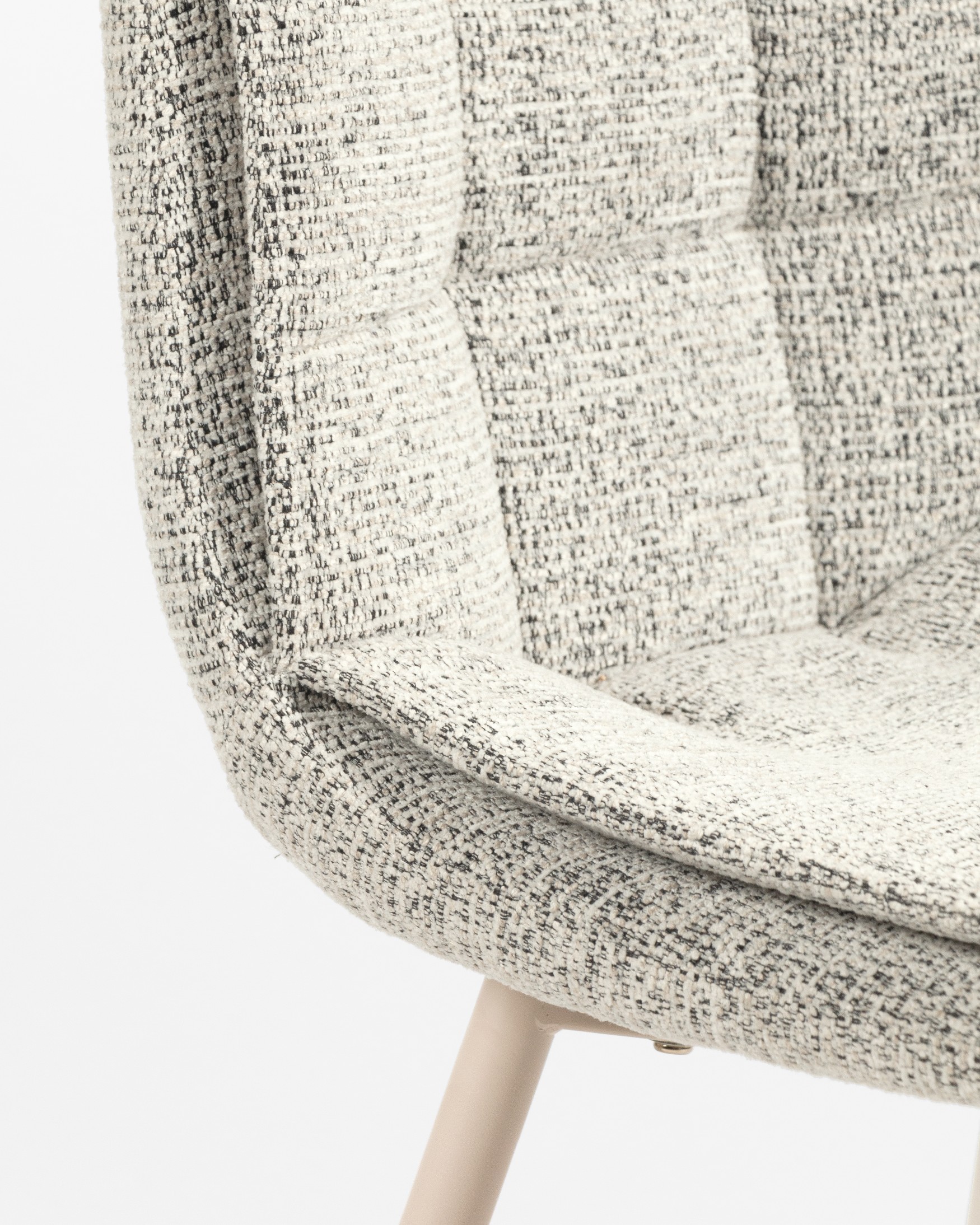 Torino chair with mother-of-pearl upholstery and ivory metal legs