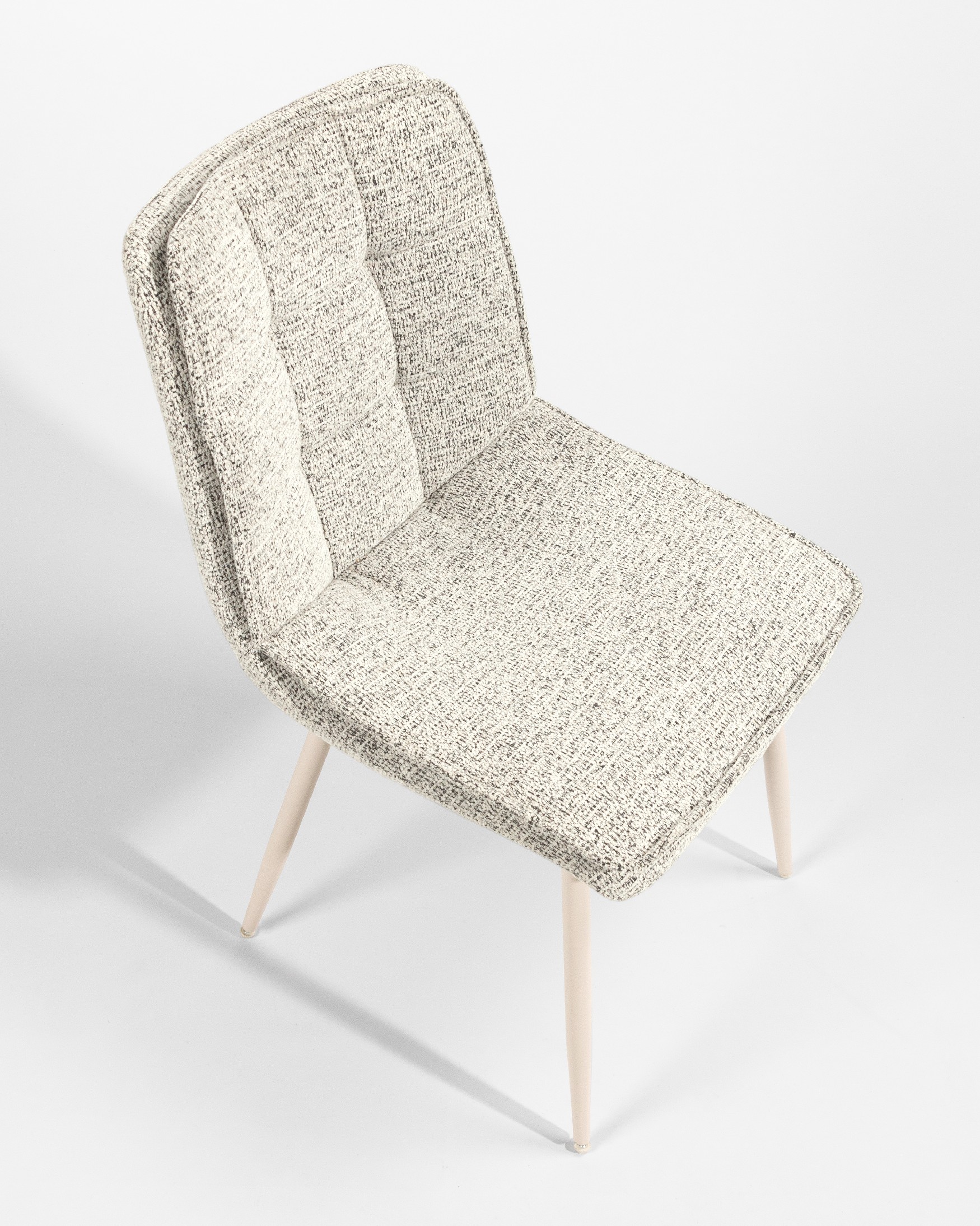 Torino chair with mother-of-pearl upholstery and ivory metal legs