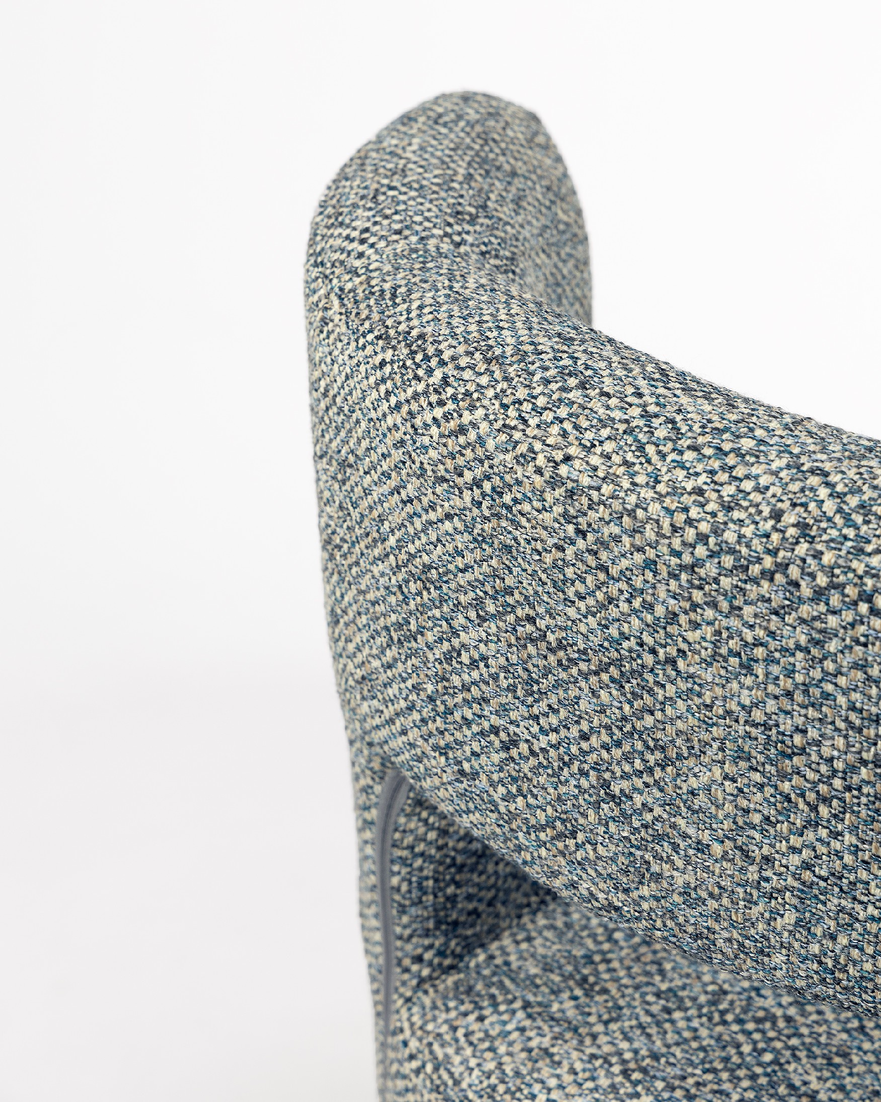 Fauteuil pivotant 360º Totem avec tapisserie bleue