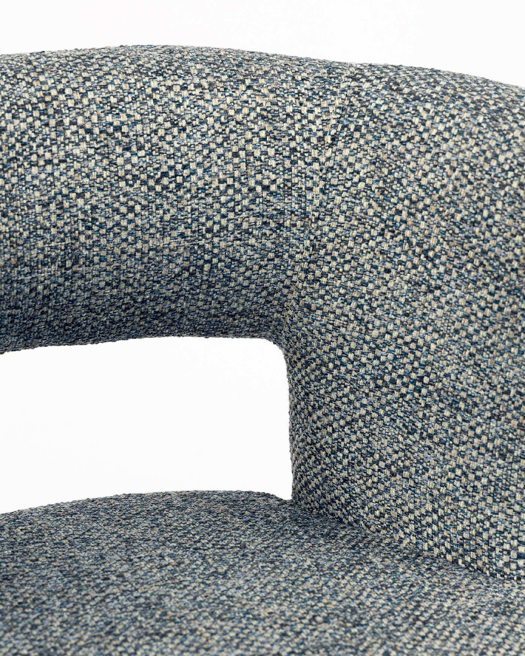 Fauteuil pivotant 360º Totem avec tapisserie bleue
