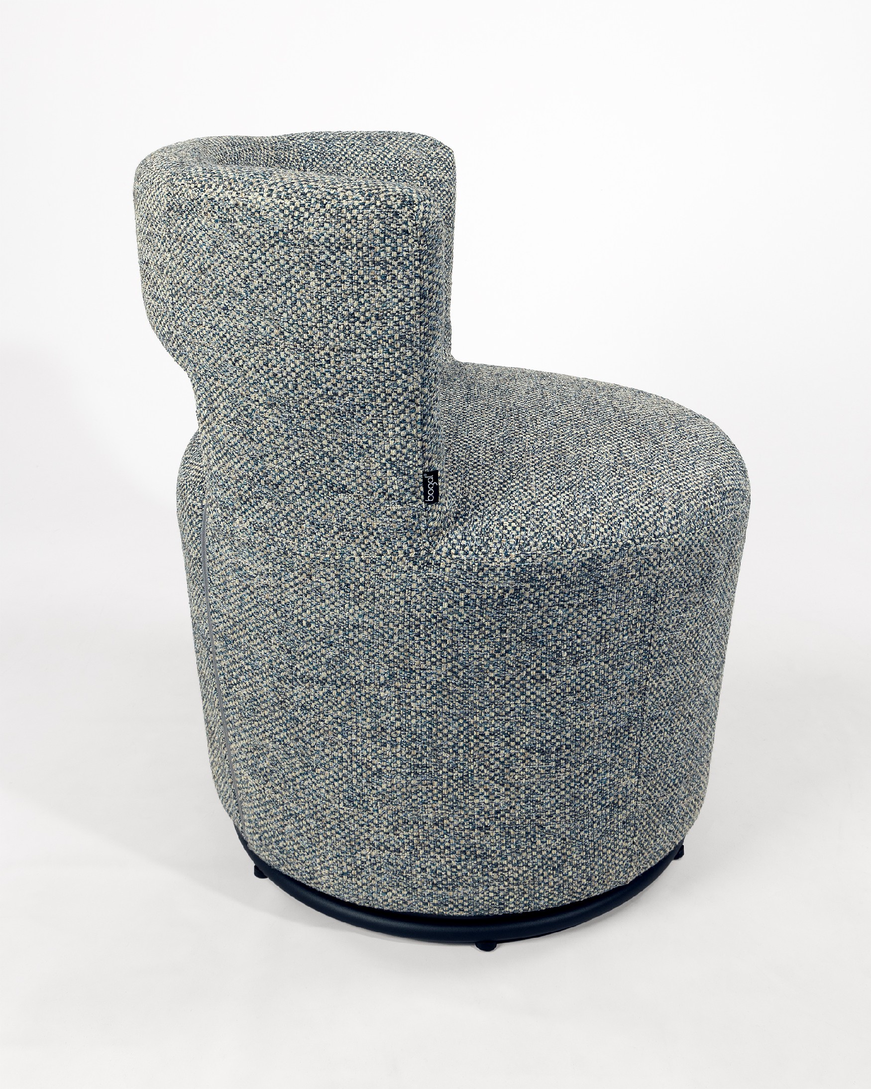 Fauteuil pivotant 360º Totem avec tapisserie bleue