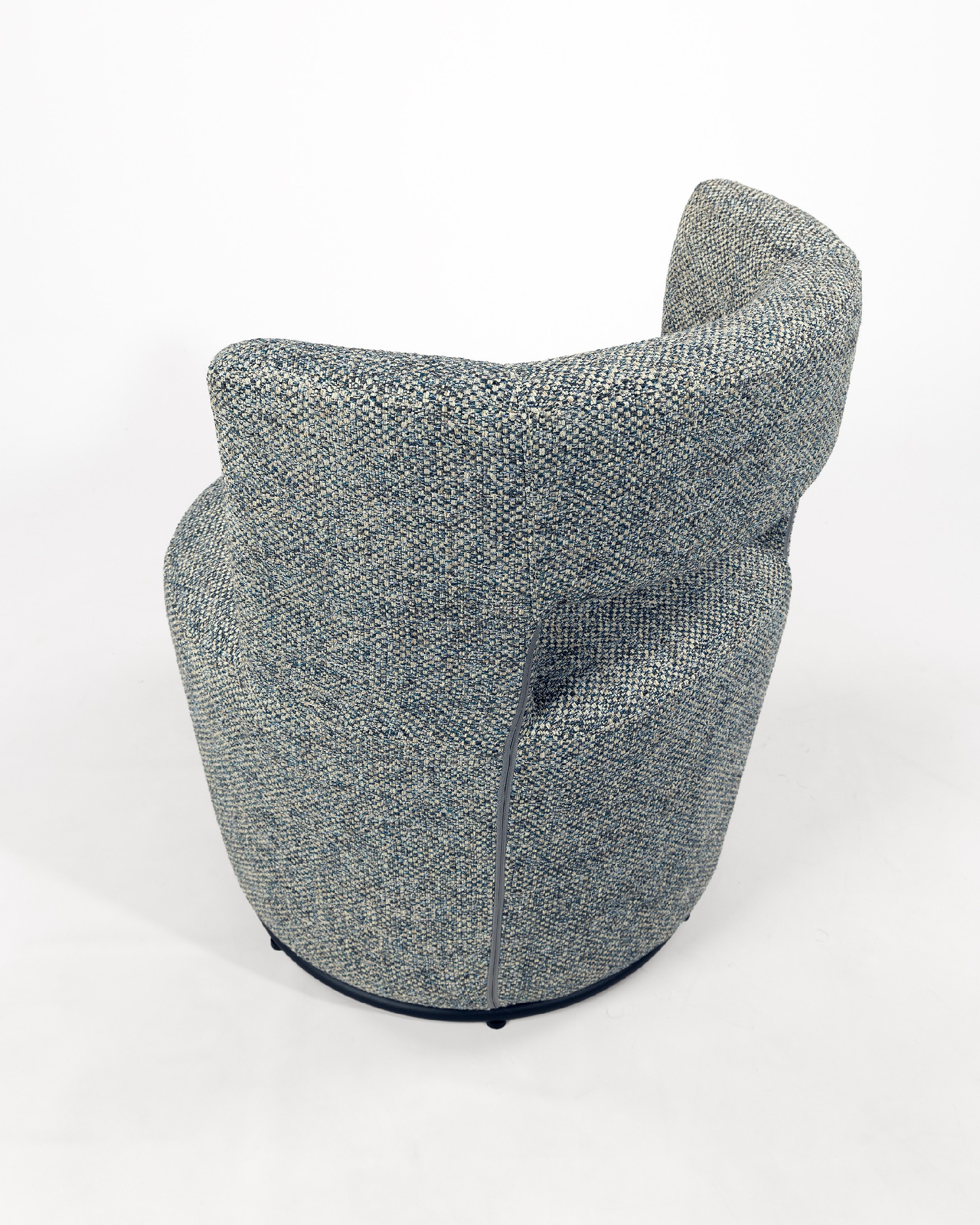 Fauteuil pivotant 360º Totem avec tapisserie bleue