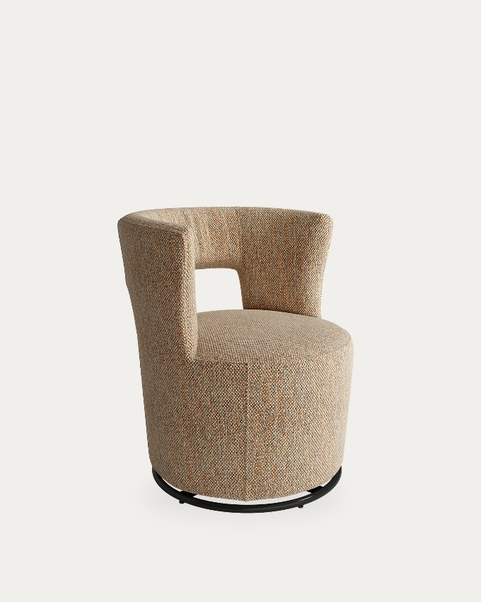 Swivel armchair 360º Totem with ethnic upholstery