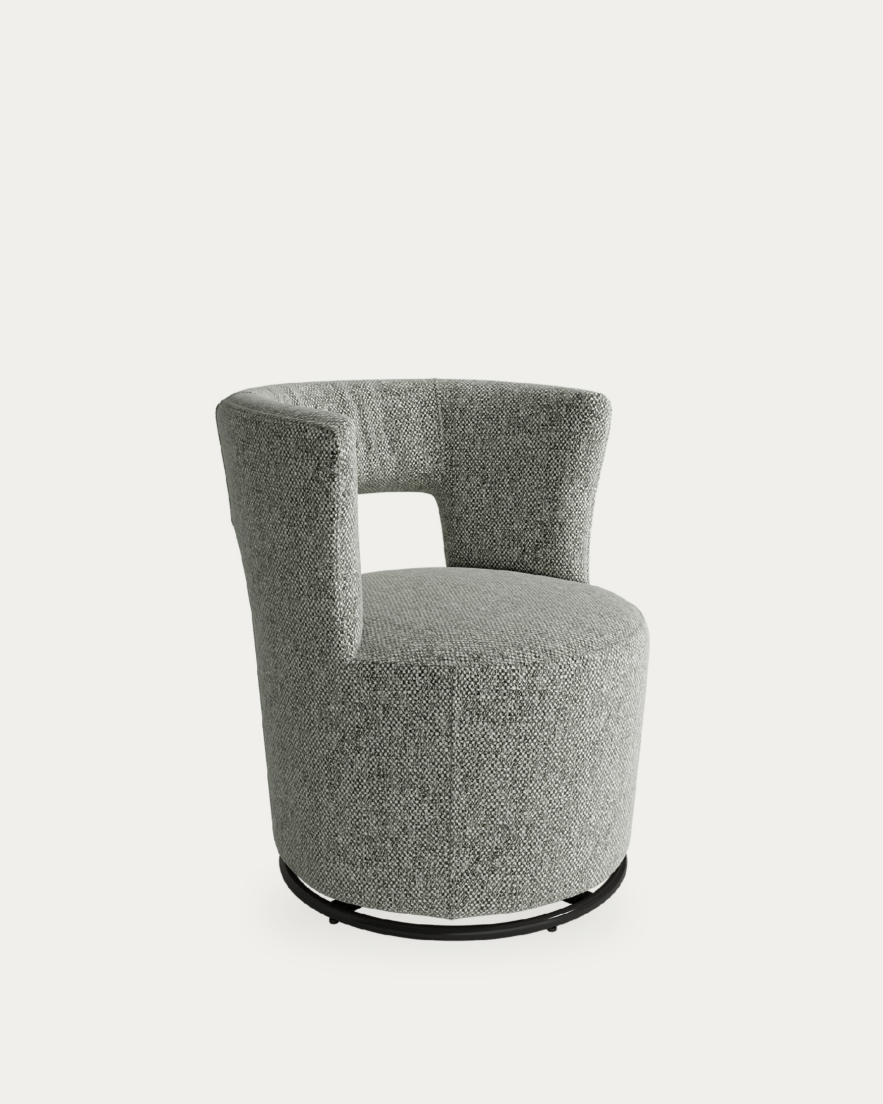 Swivel armchair 360º Totem with gray upholstery