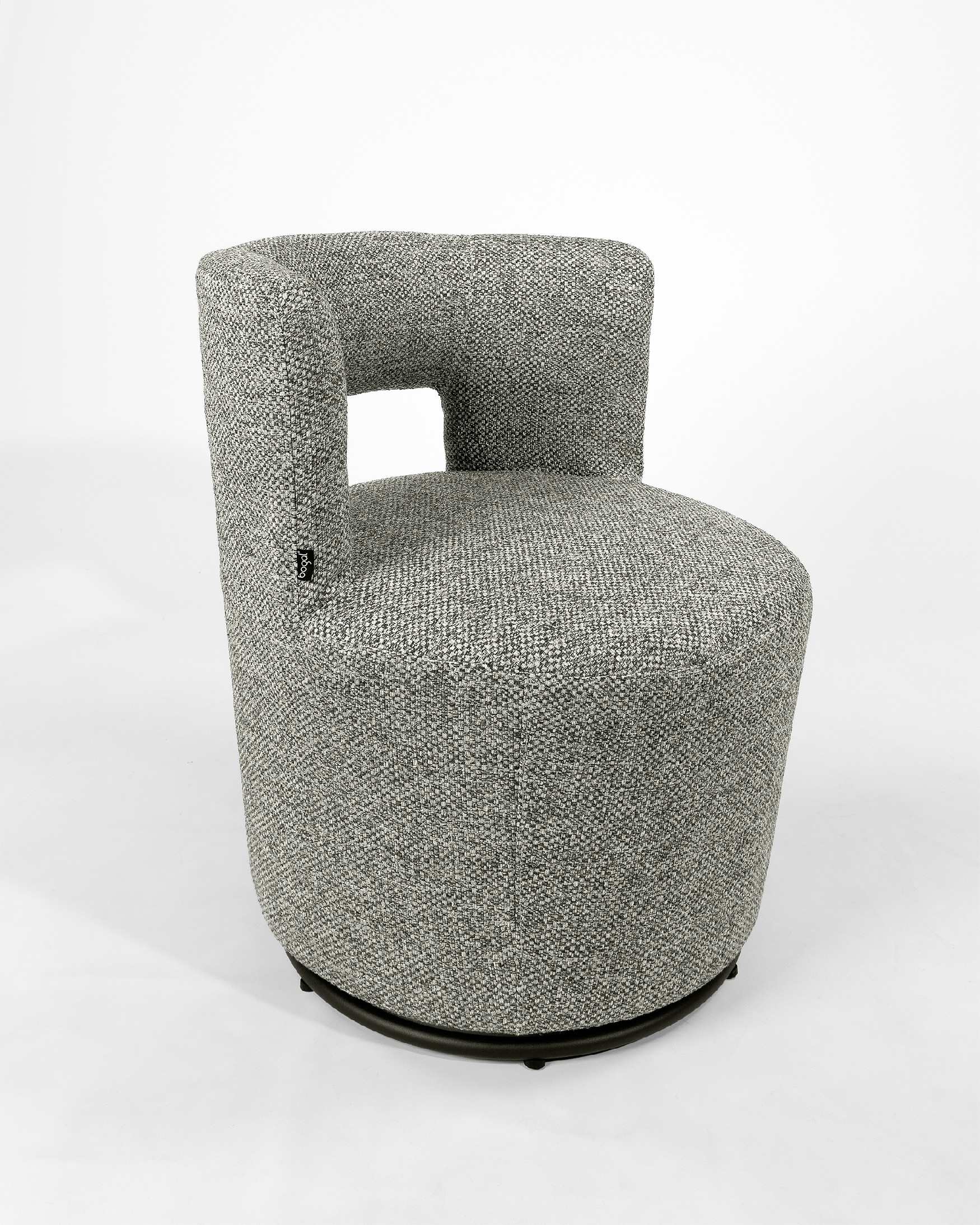 Swivel armchair 360º Totem with gray upholstery