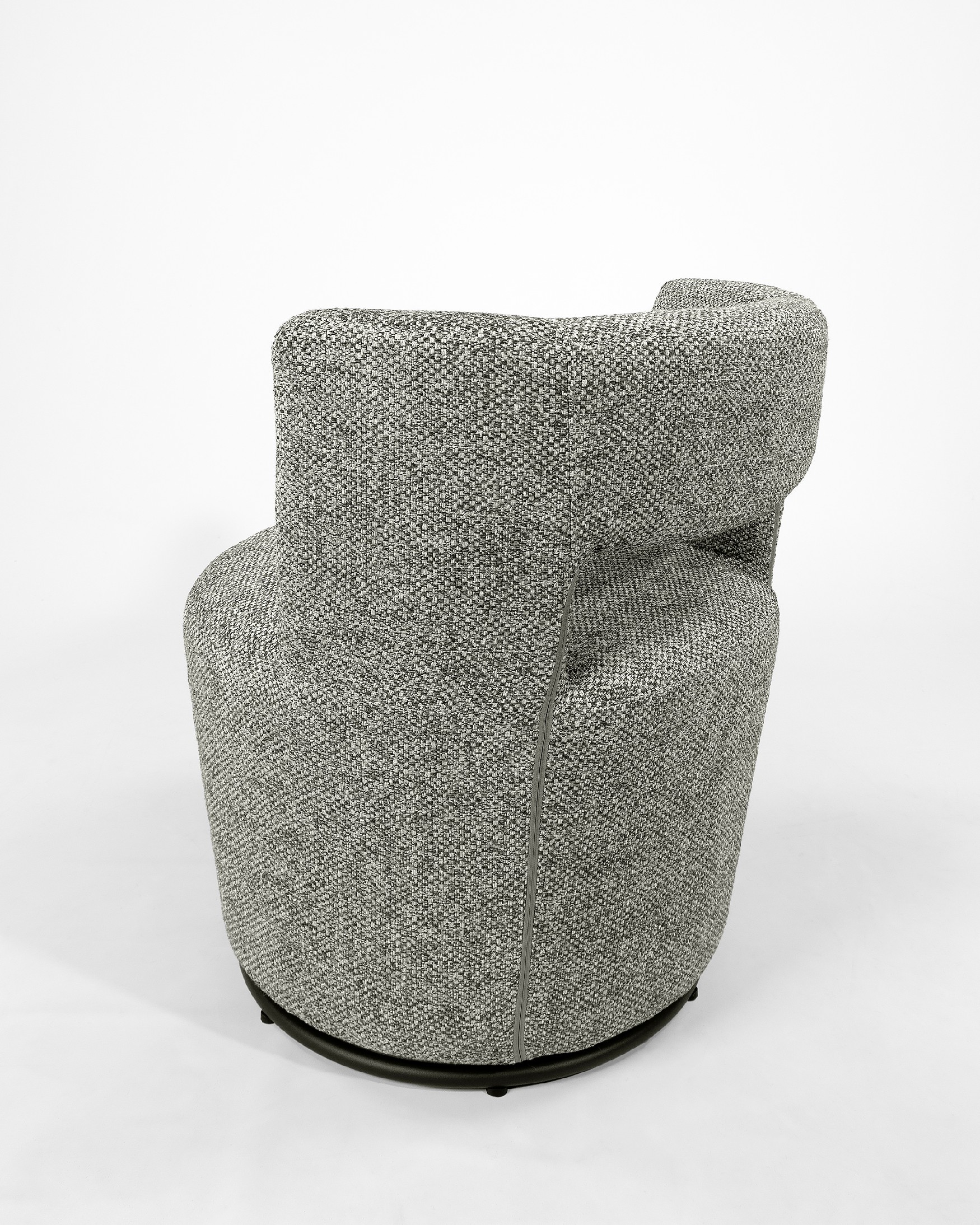 Swivel armchair 360º Totem with gray upholstery
