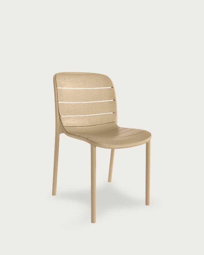 Chaise Tulum en polypropylène sable