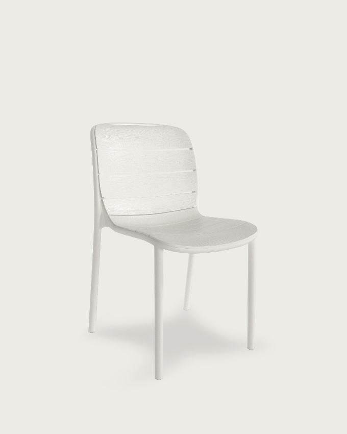 Chaise Tulum en polypropylène blanc