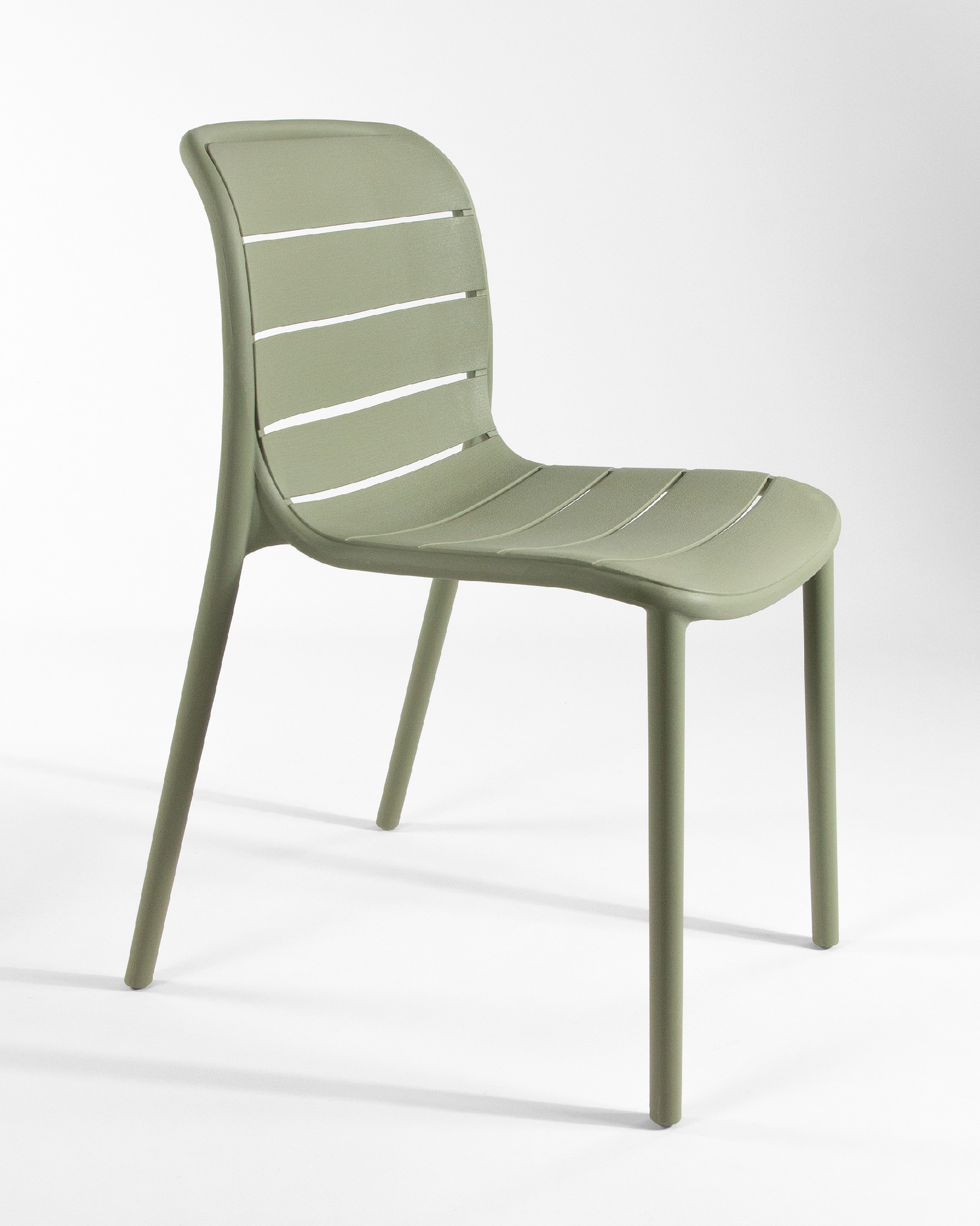 Tulum chair in chalk green polypropylene