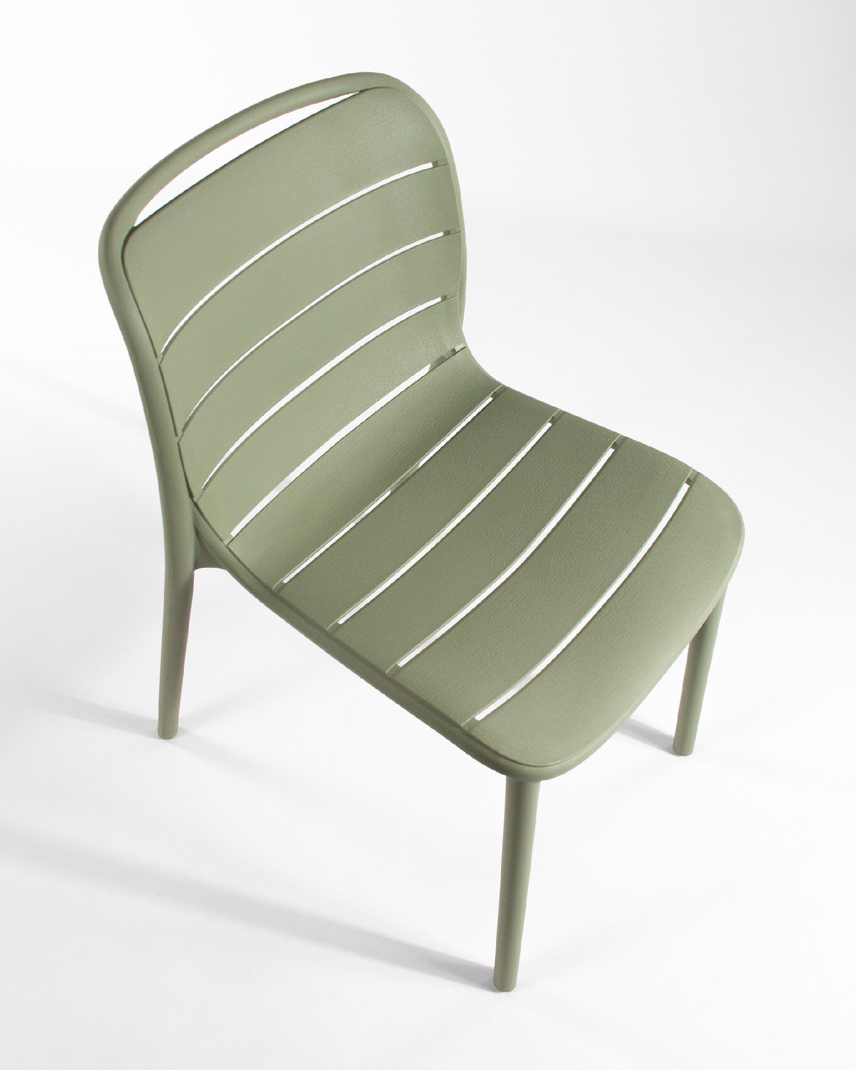 Tulum chair in chalk green polypropylene