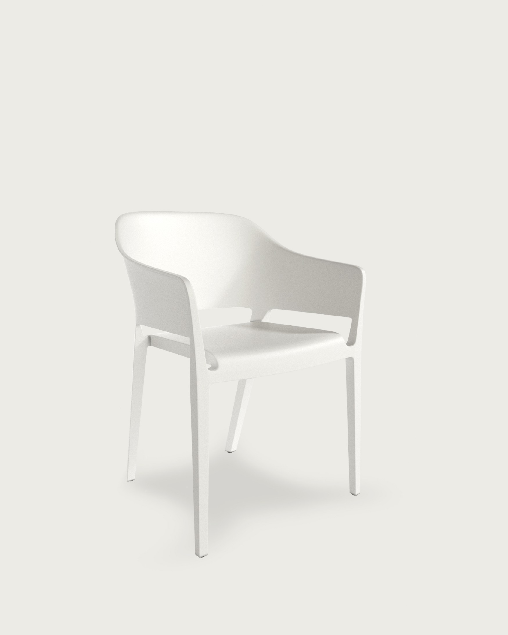 Valeta chair in white polypropylene
