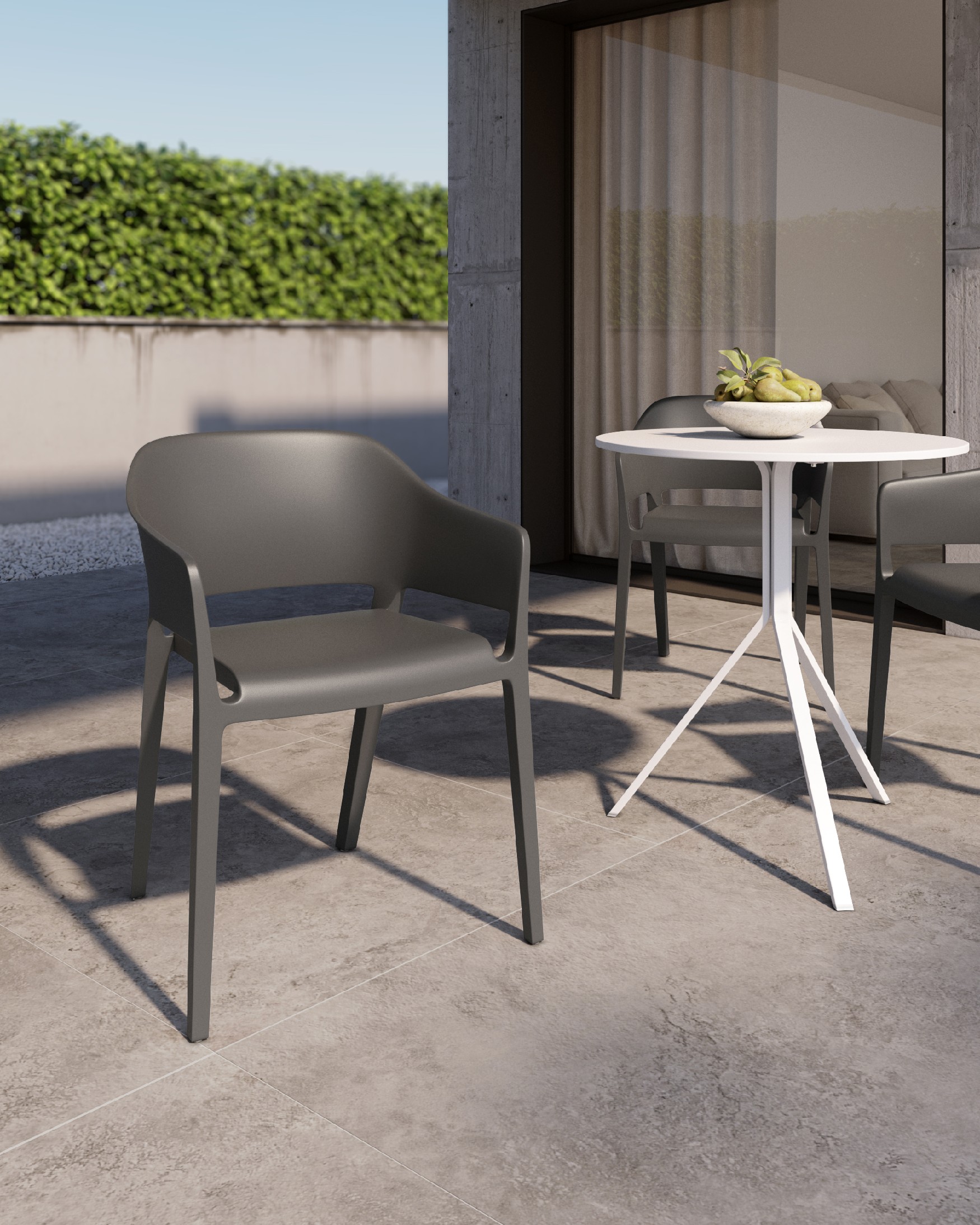 Valeta graphite polypropylene chair