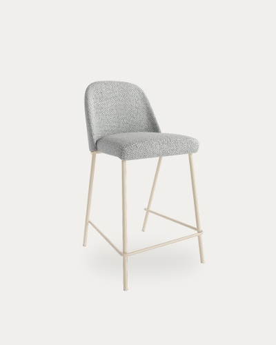 Tapizado Gris - Estructura metálica marfil