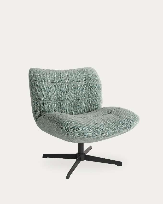 Swivel armchair 360º Vega with blue upholstery