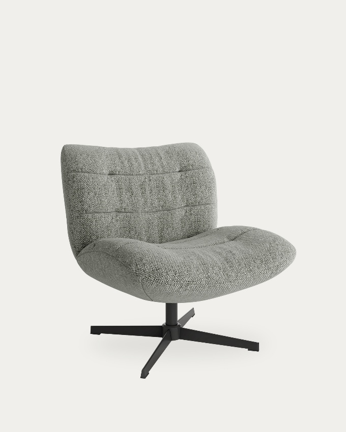 360º Swivel Armchair Vega with gray upholstery