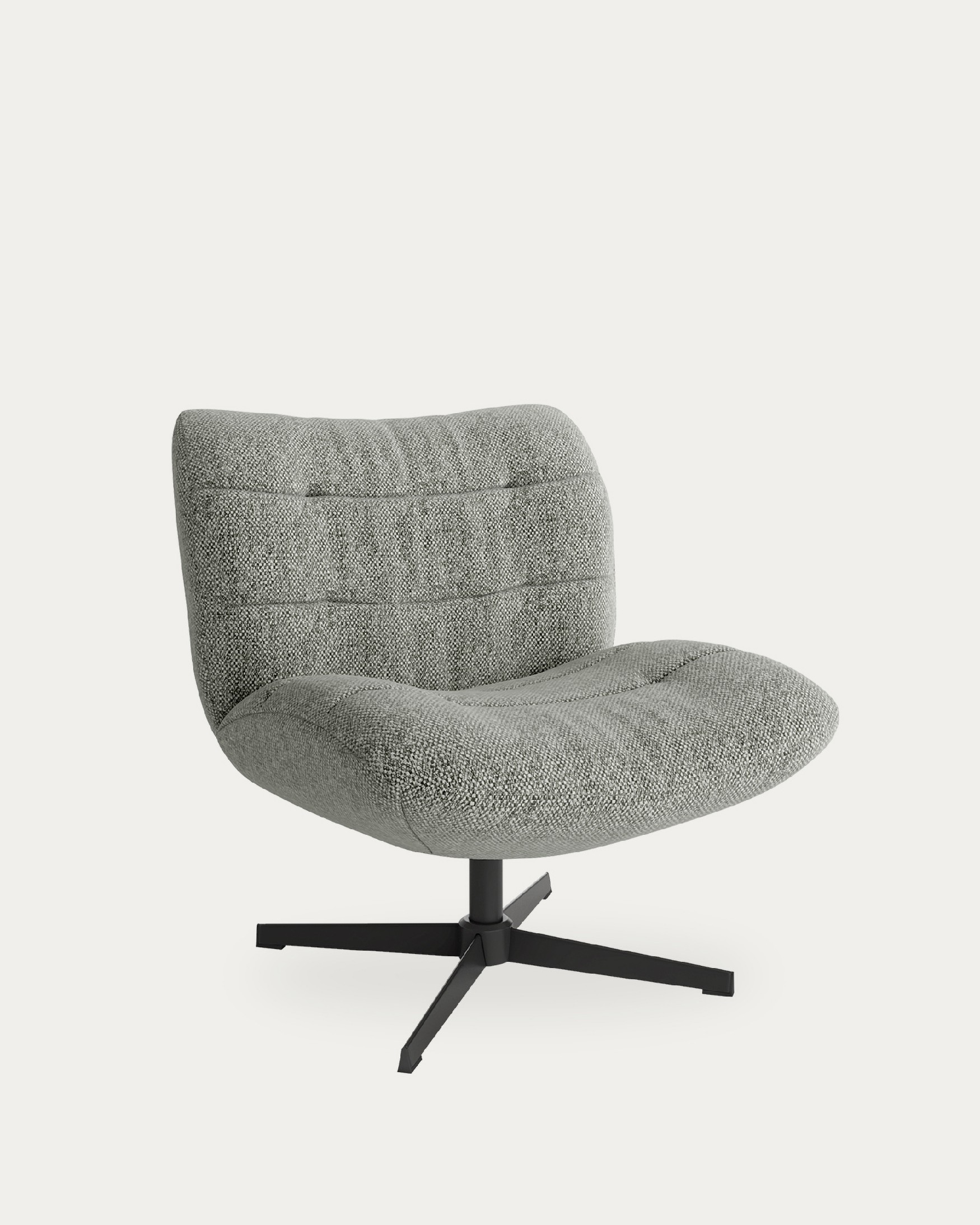360º Swivel Armchair Vega with gray upholstery