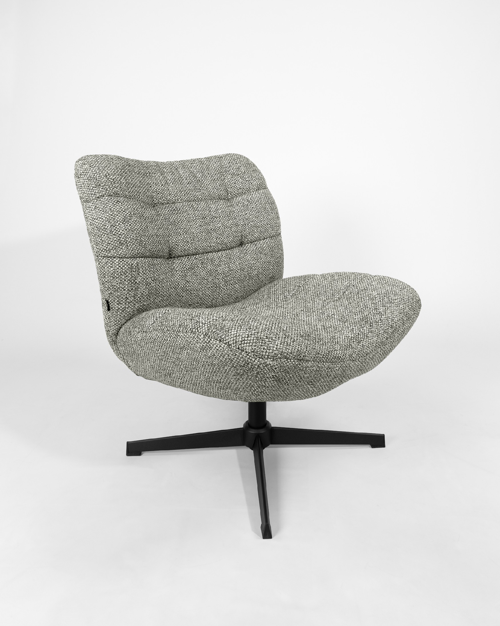 360º Swivel Armchair Vega with gray upholstery