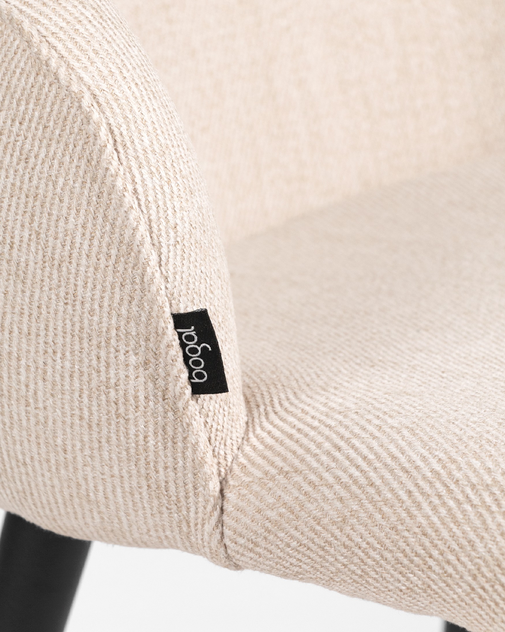 Venice chair with mother-of-pearl upholstery and black metal legs