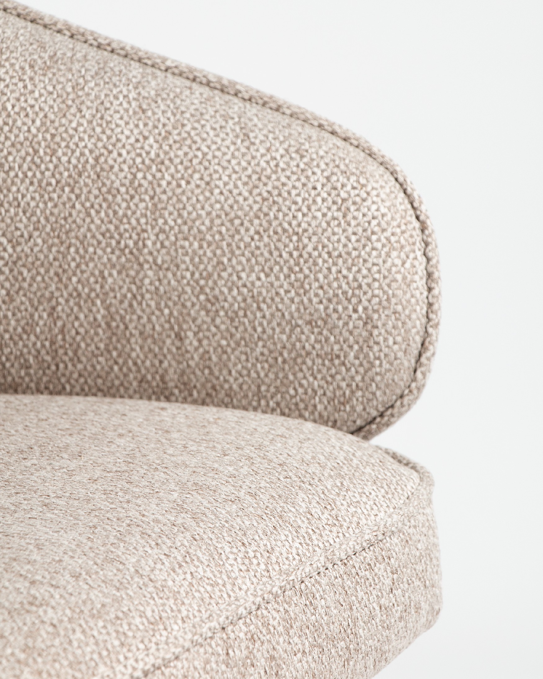 Verona chair with brown upholstery and black metal legs