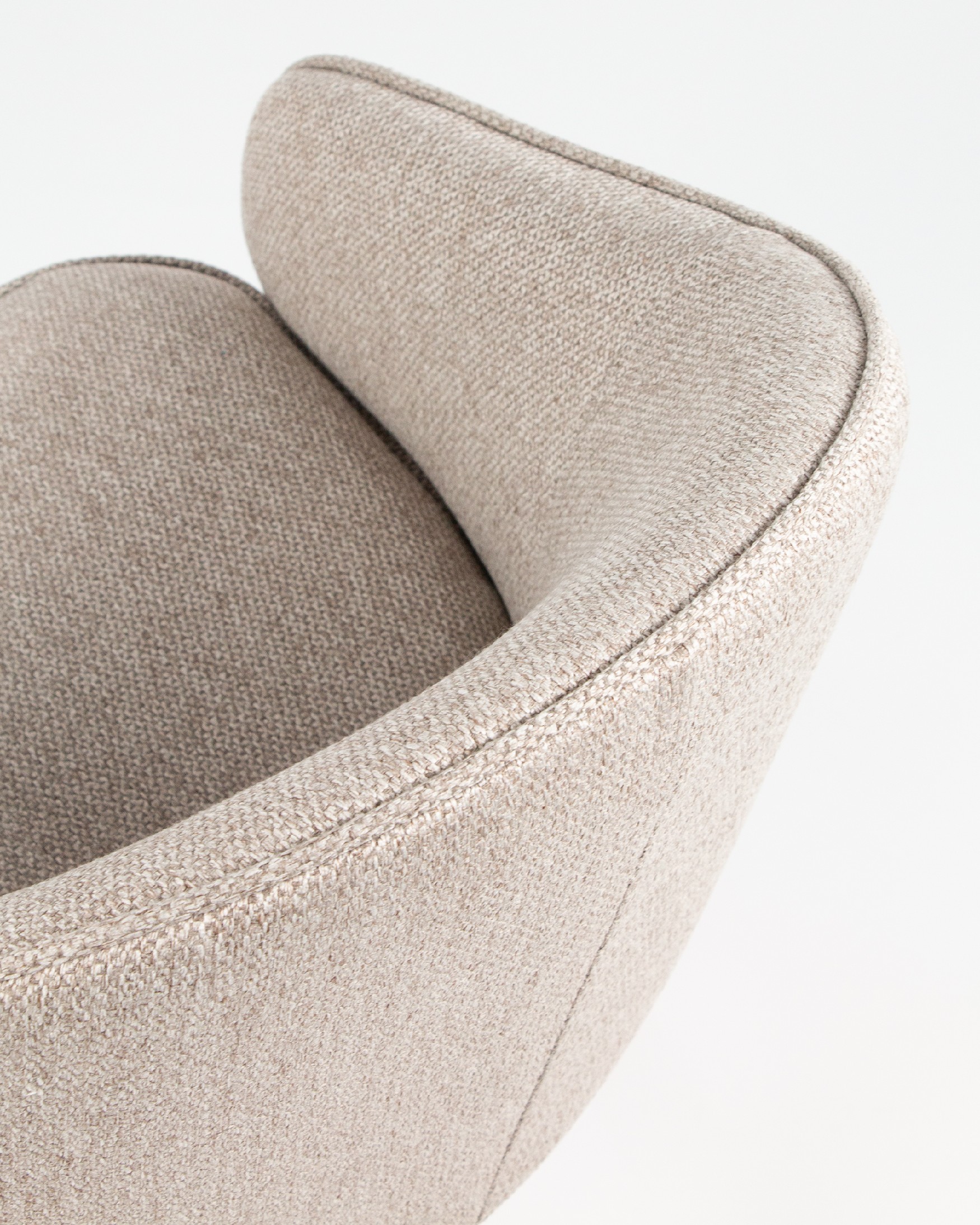Verona chair with brown upholstery and black metal legs