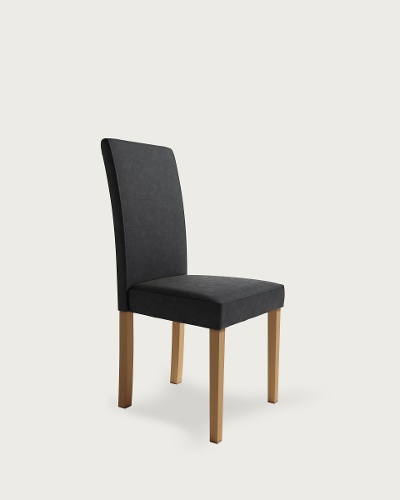 Tapizado Gris - Patas Madera