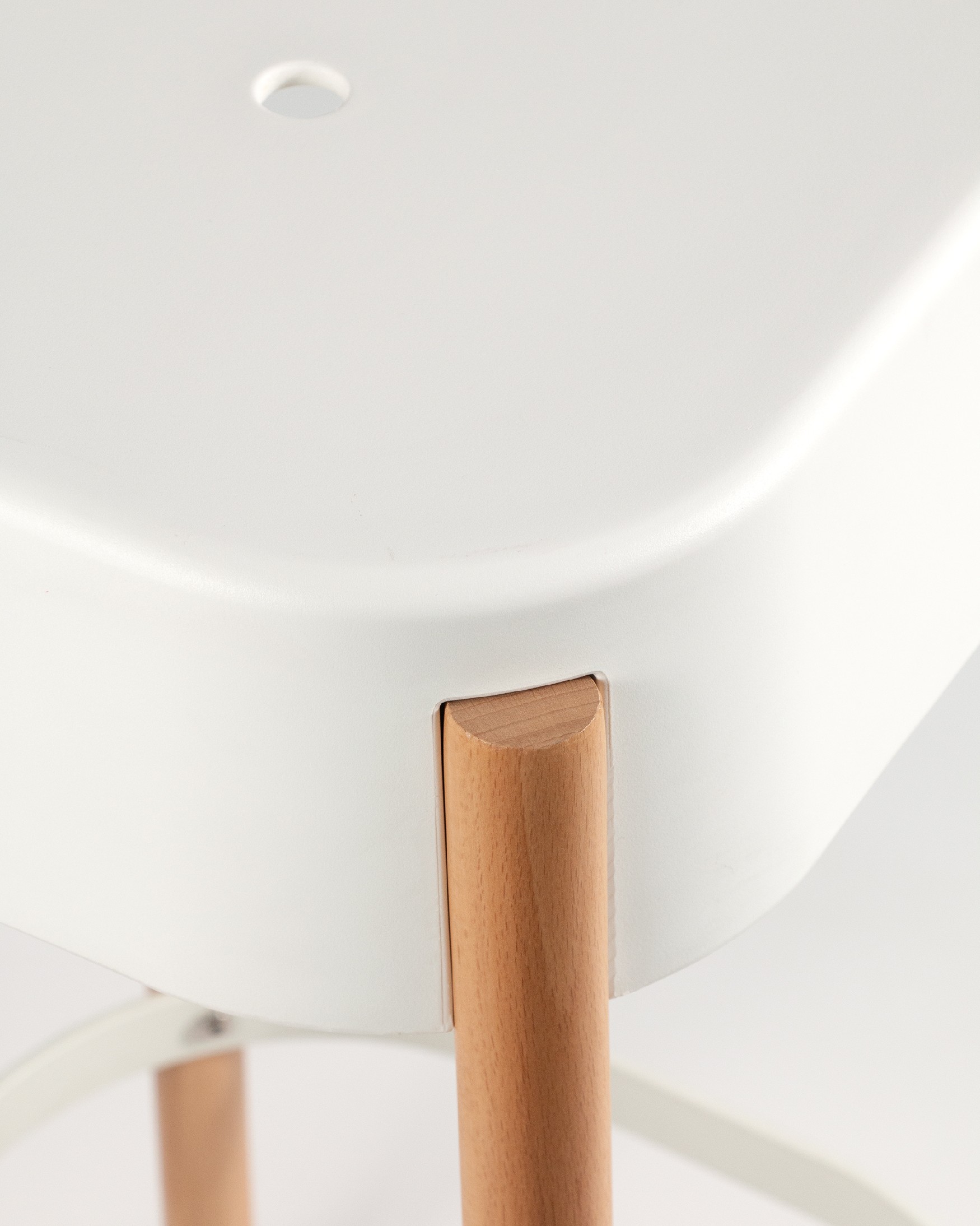 Visby stool wood/white