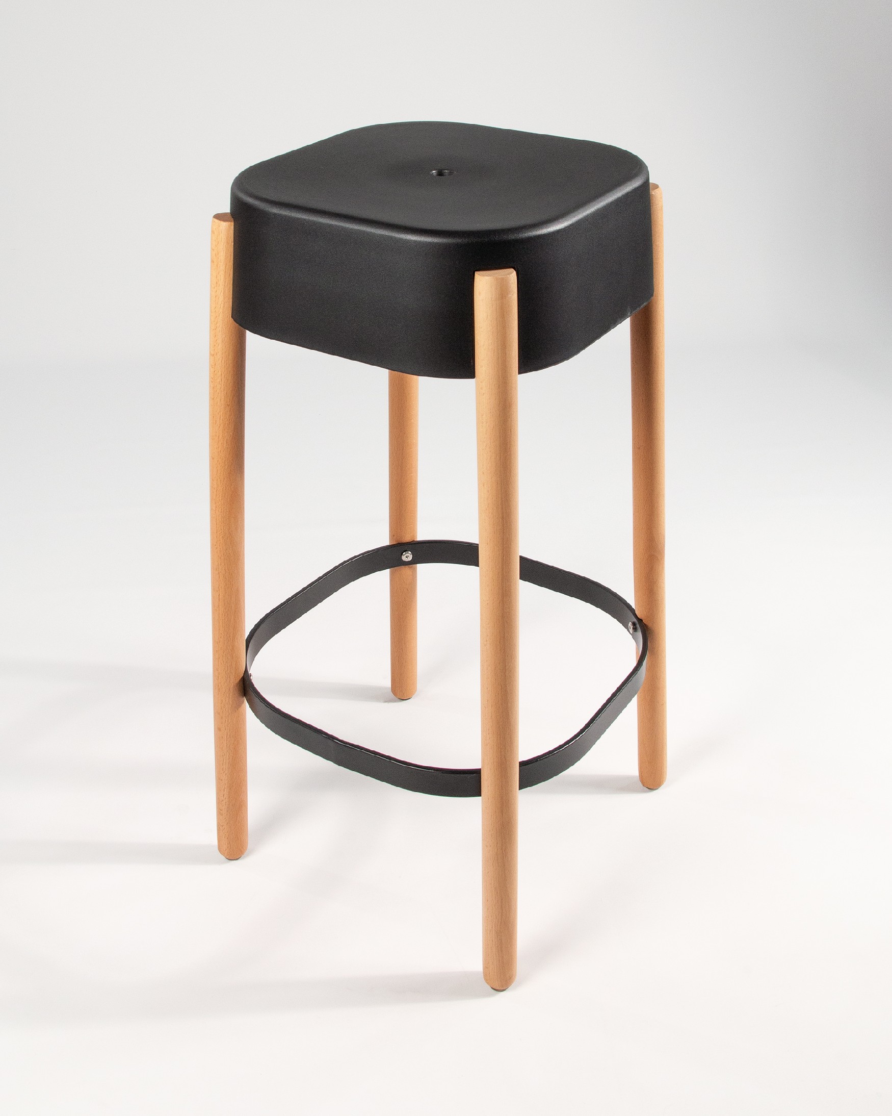 Visby stool wood/graphite