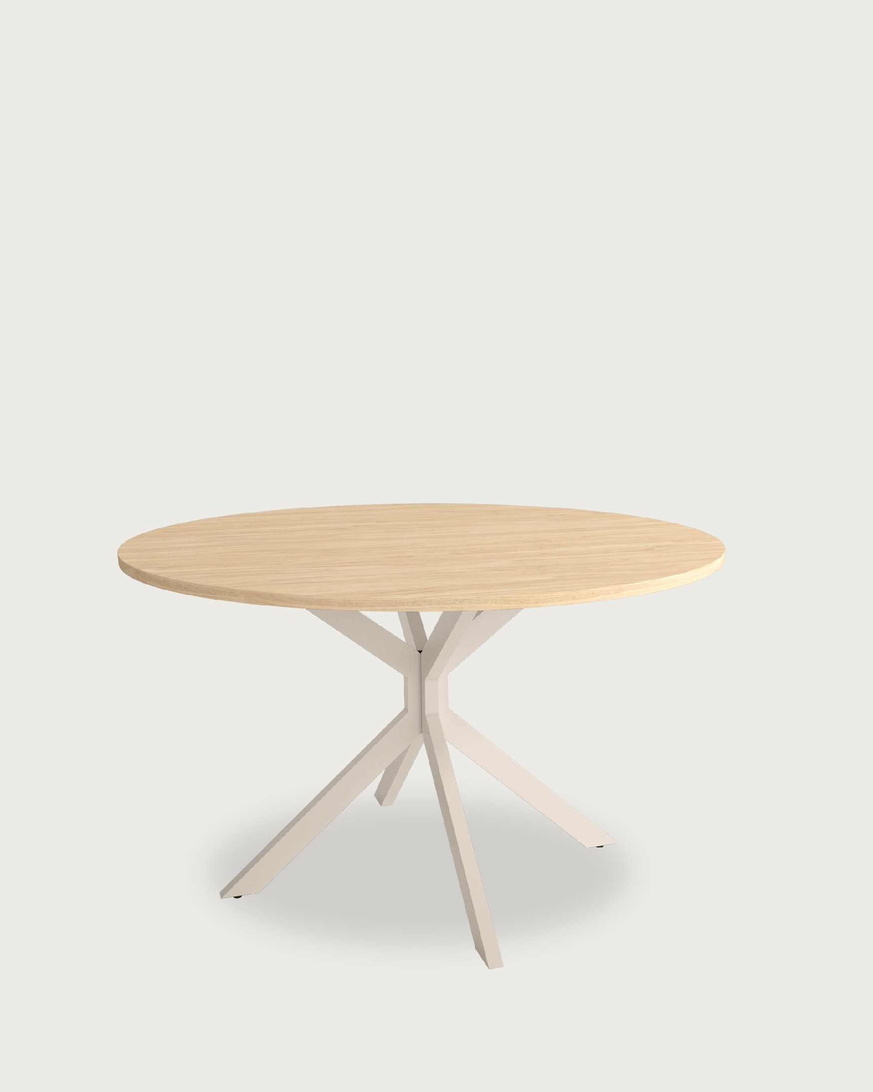 Waco round table with alpine melamine top and ivory metal leg Ø 100 cm
