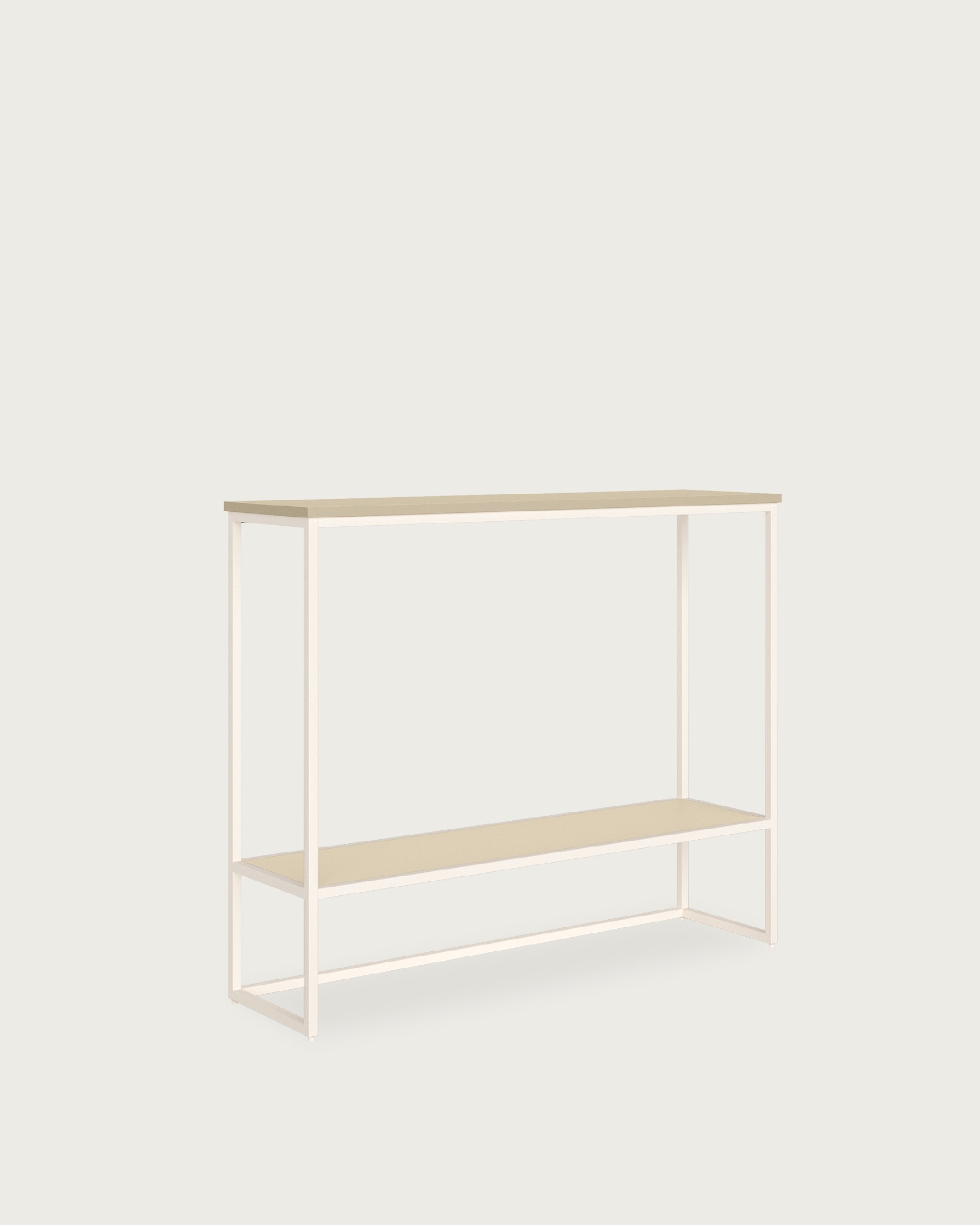 Zenit receiver in pearl melamine with ivory structure, 90 x 26 x 77 cm