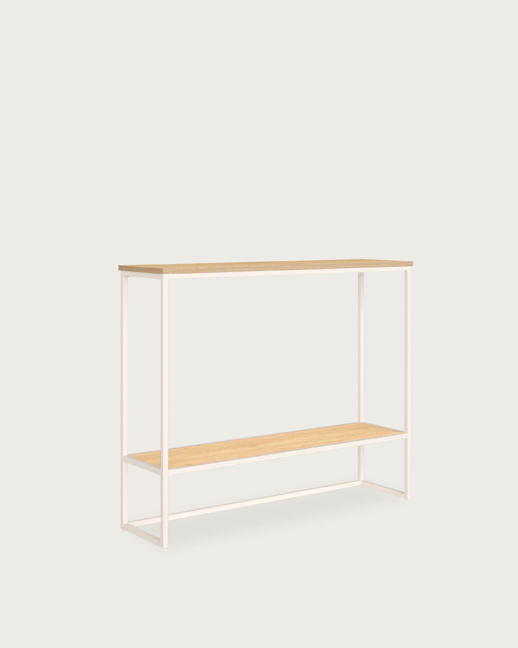 Zenit melamine receiver in oak color with ivory structure, 90 x 26 x 77 cm