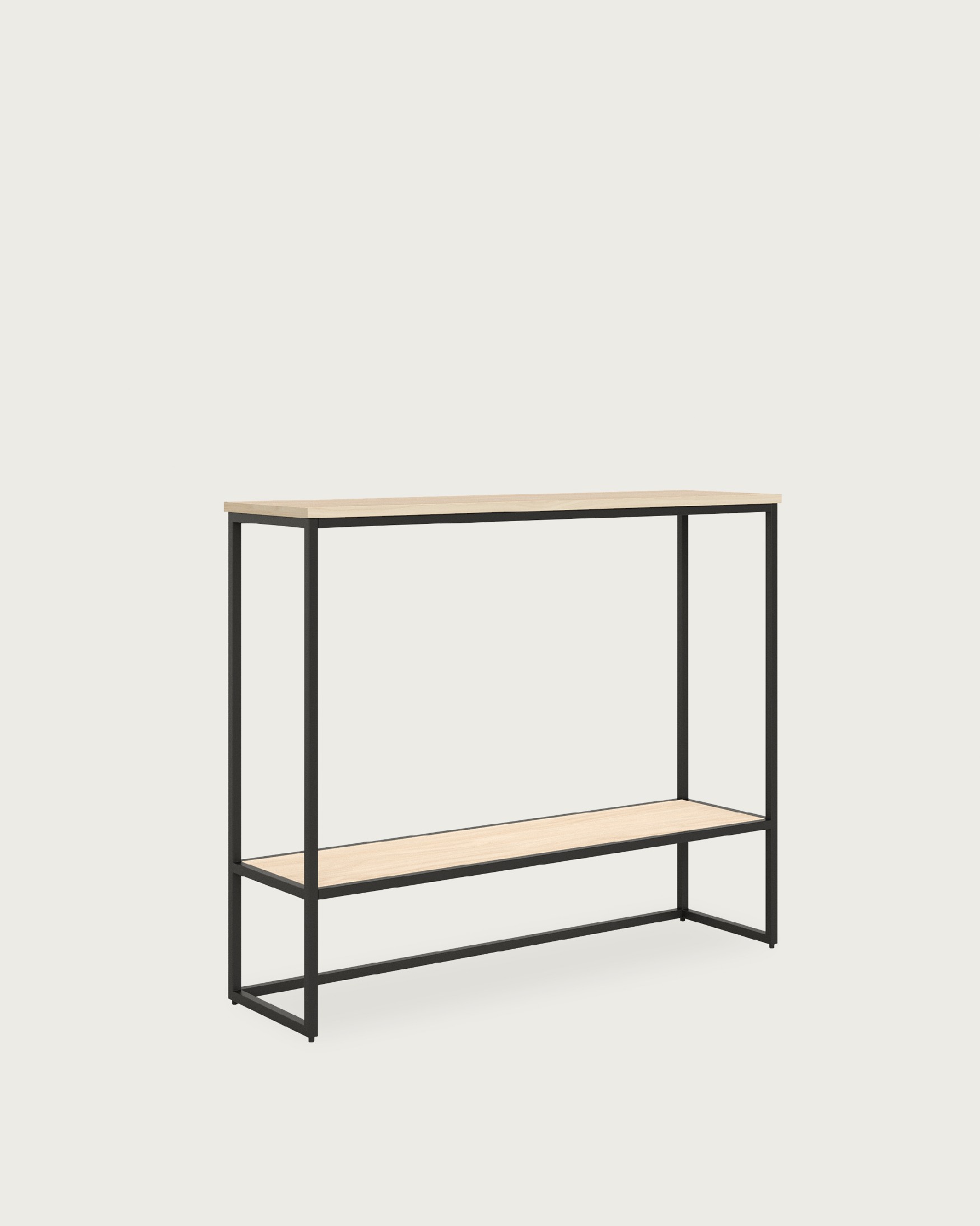 Zenith melamine receiver in alpine and black structure, 90 x 26 x 77 cm