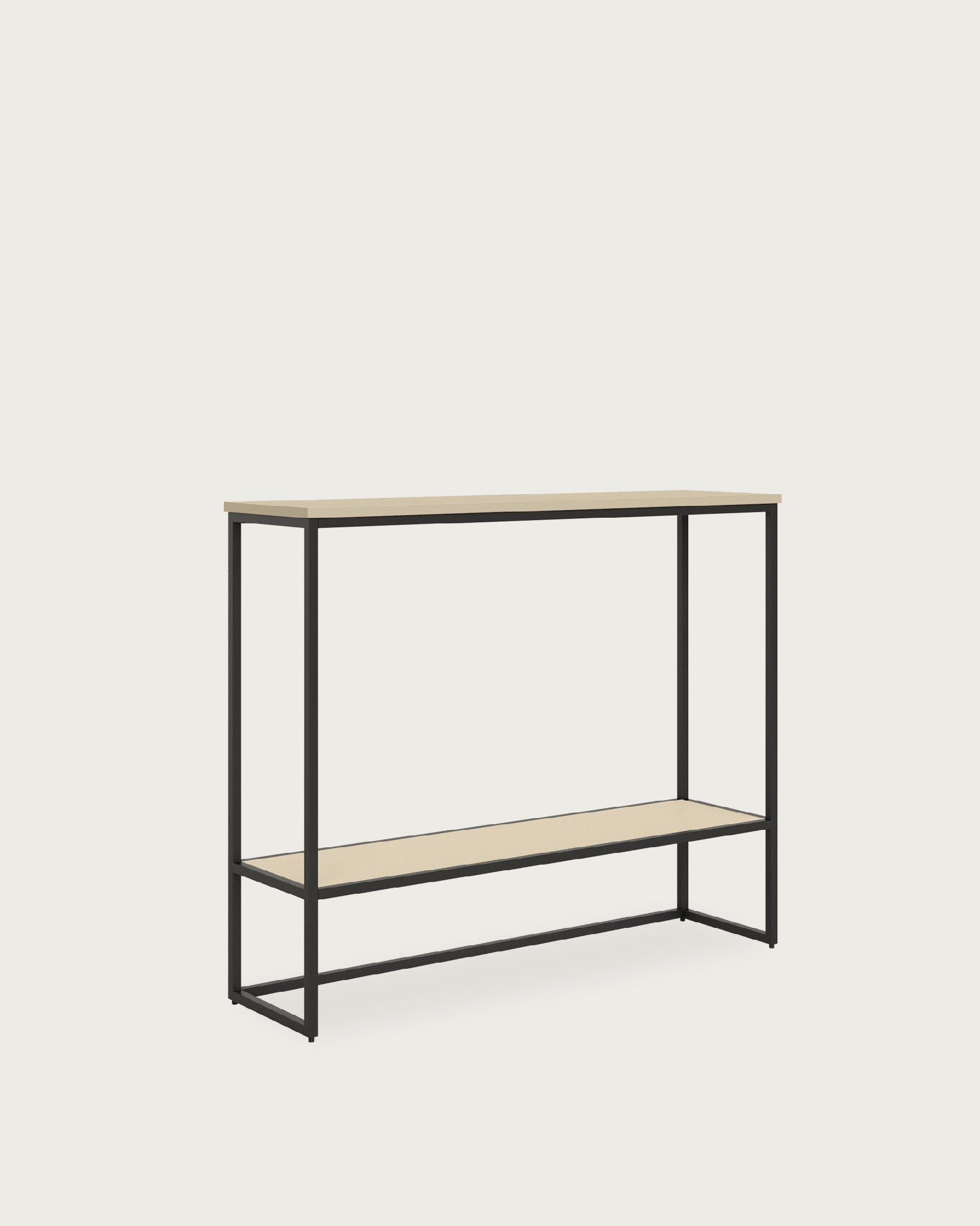 Zenith receiver in pearl melamine with black structure, 90 x 26 x 77 cm