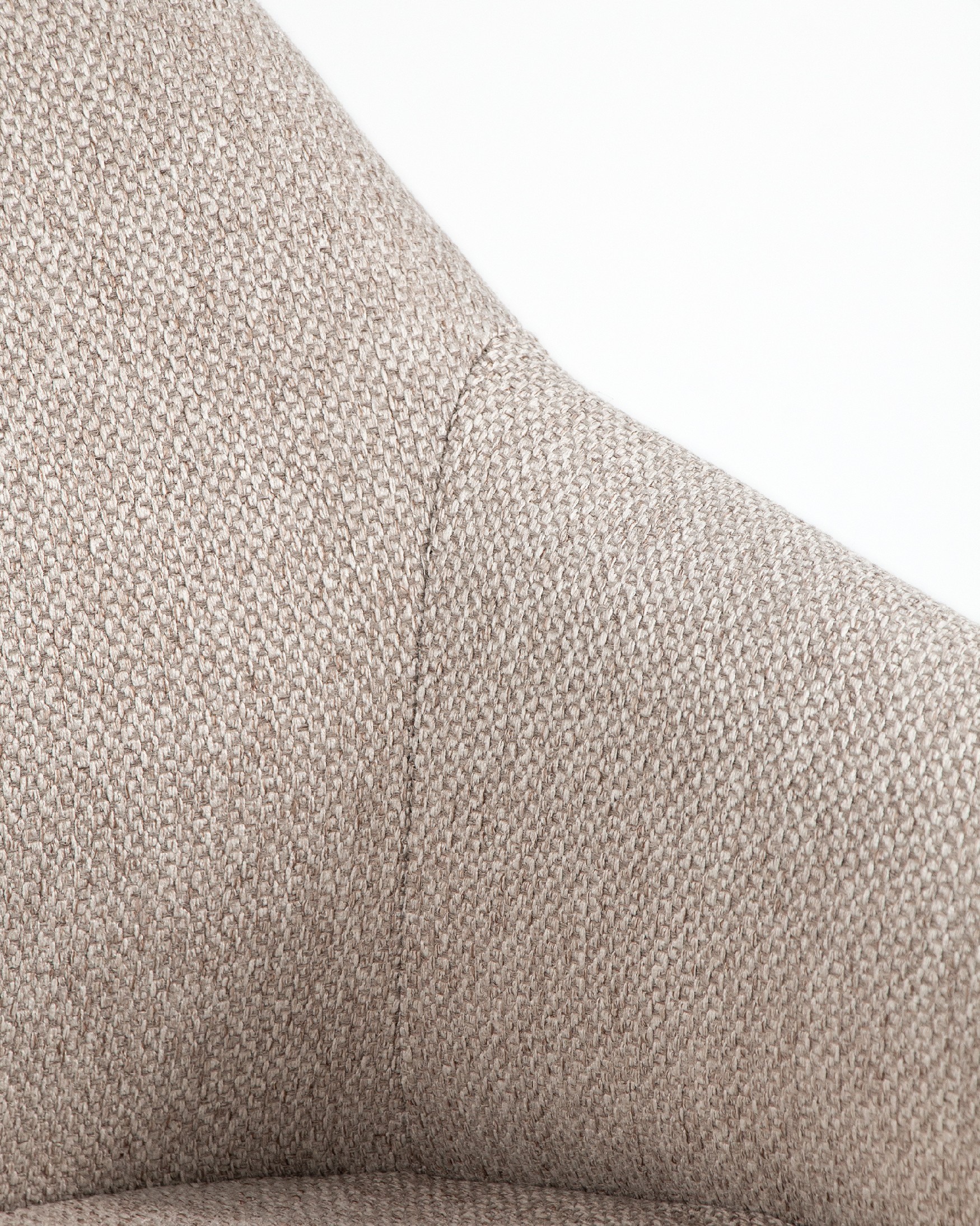 Zurich chair with brown upholstery and white metal legs