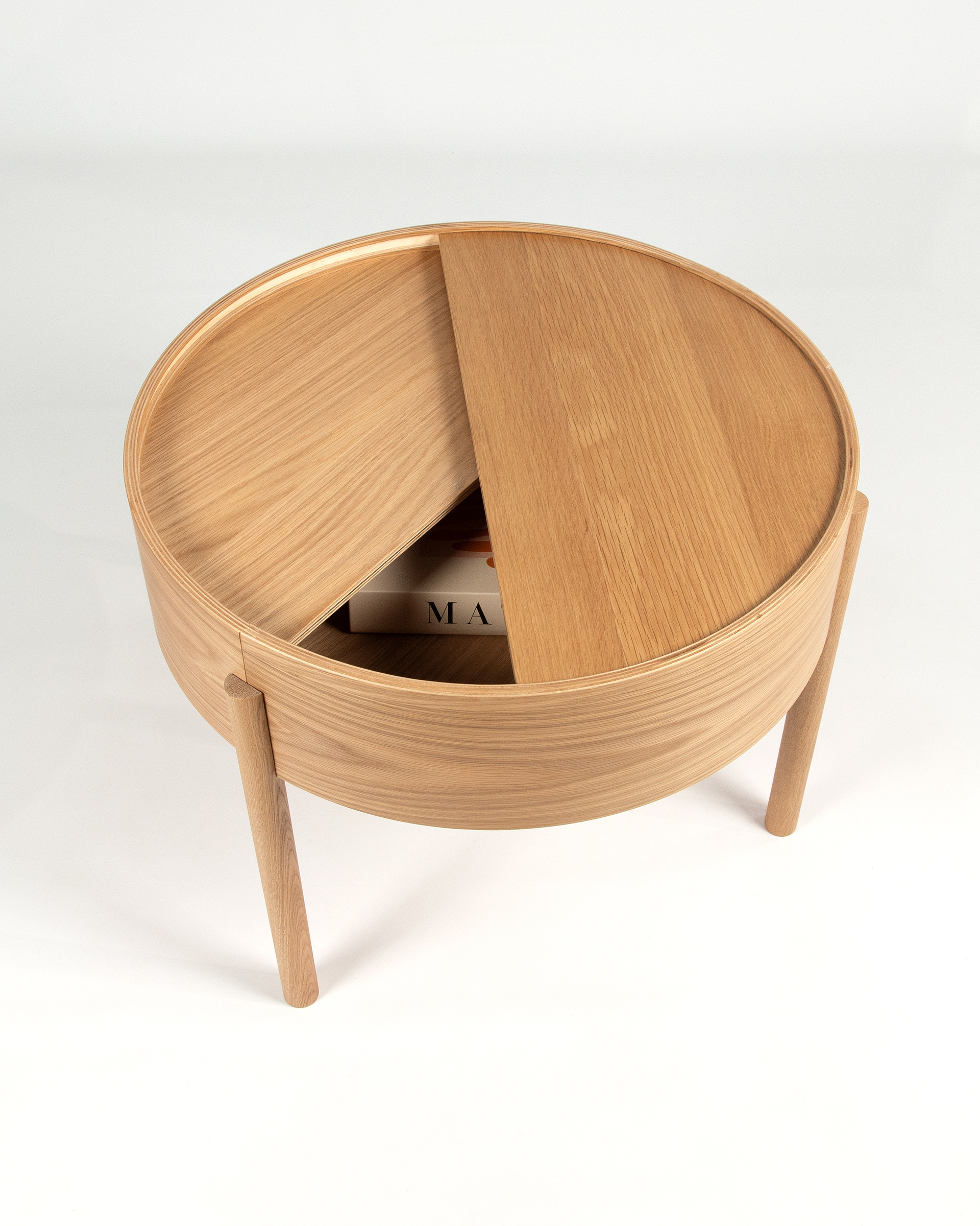 Table d'appoint Oasis ronde avec finition chêne naturel Ø 54 cm