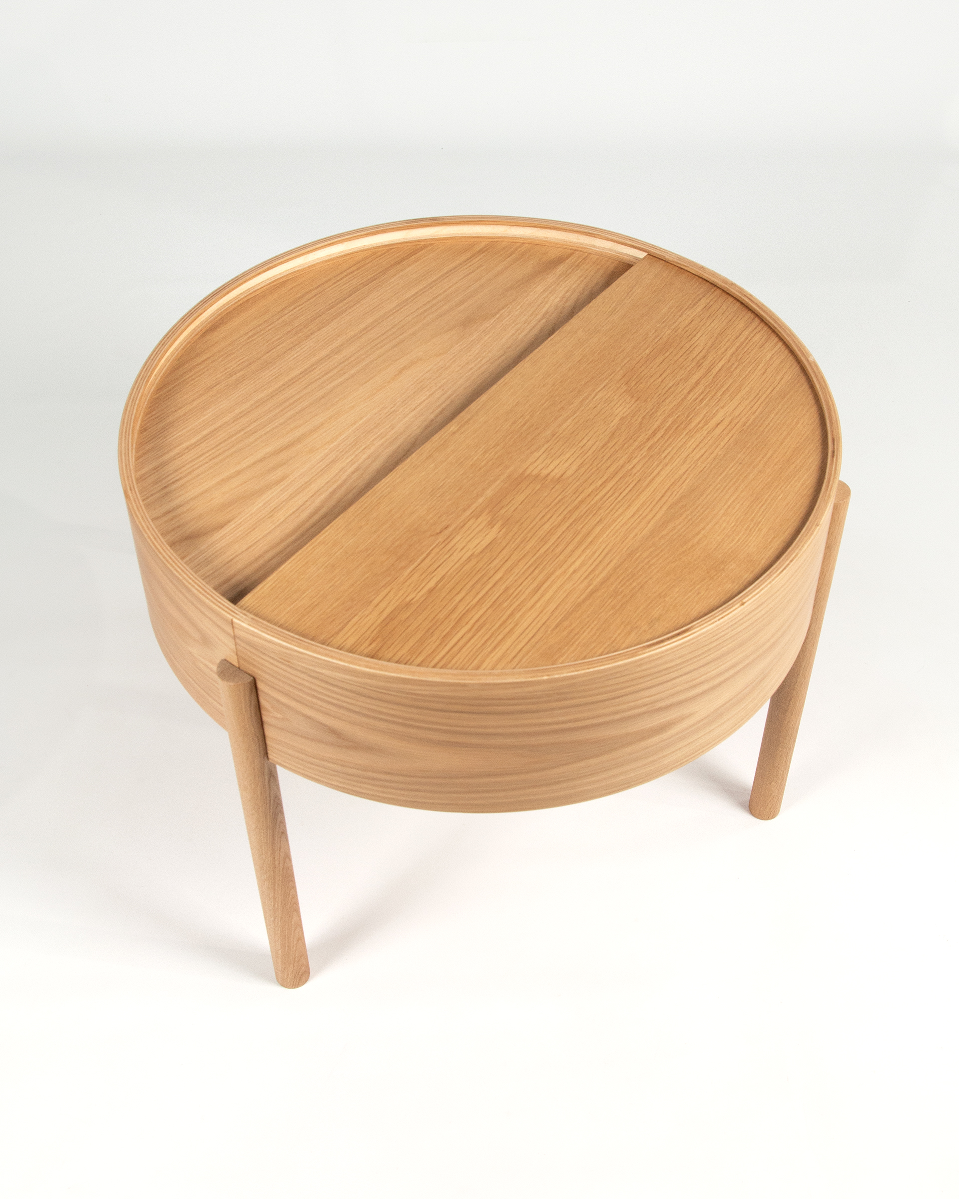 Table d'appoint Oasis ronde avec finition chêne naturel Ø 54 cm