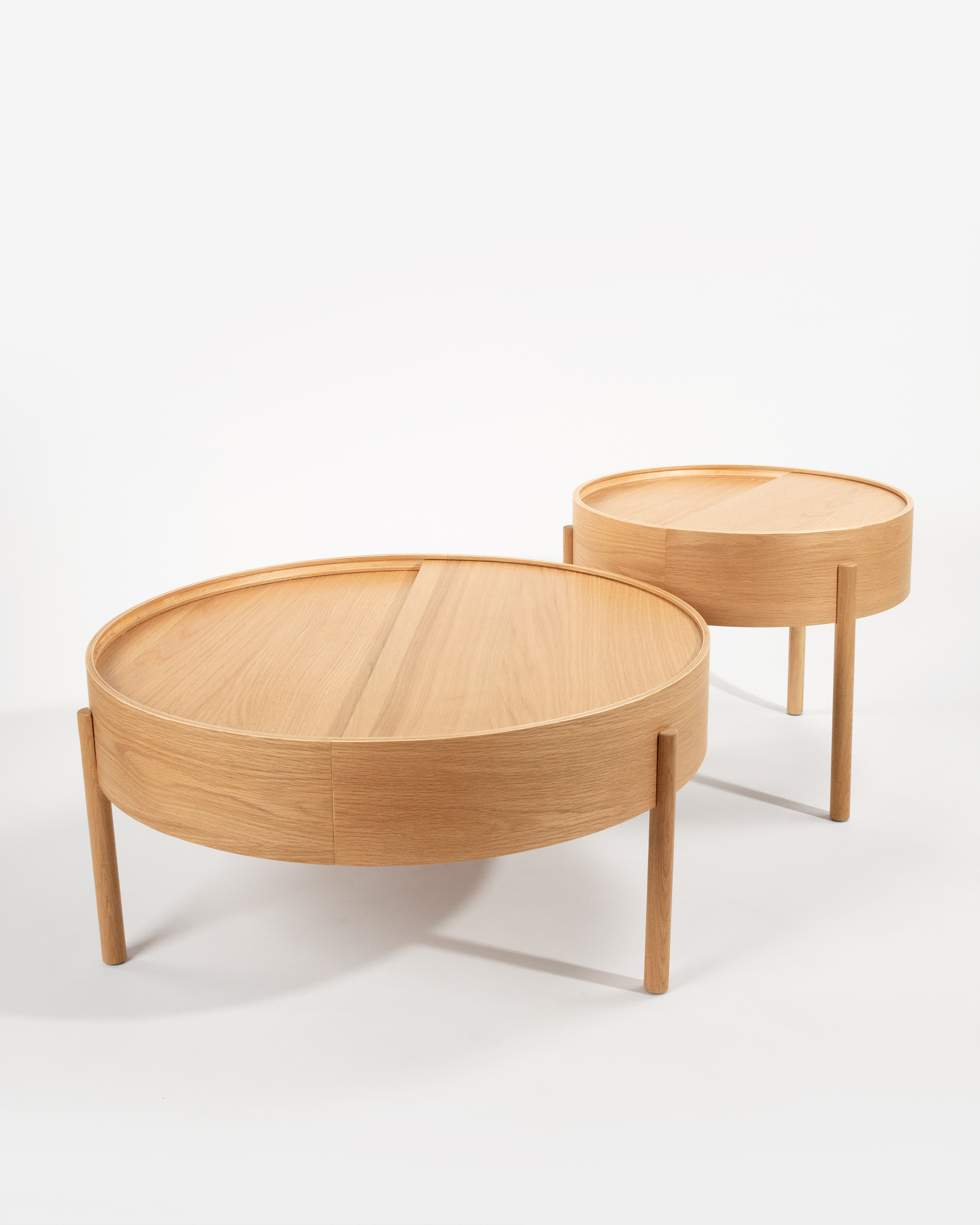 Table d'appoint Oasis ronde avec finition chêne naturel Ø 54 cm
